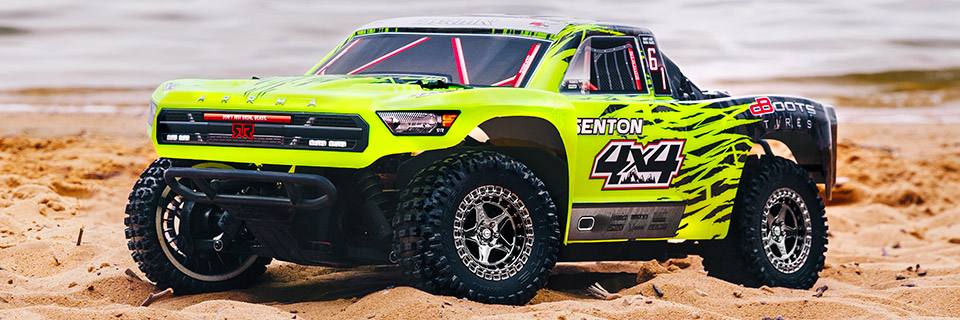 ARRMA 1/10 Senton 4x4 BLX Short Course RTR, Green/Black