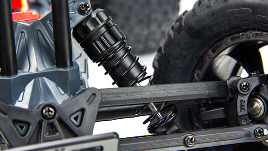 ARRMA GRANITE VOLTAGE MEGA SRS RTR - Oil-filled shocks. ARRMA GRANITE VOLTAGE MEGA SRS RTR - Oil-filled shocks.