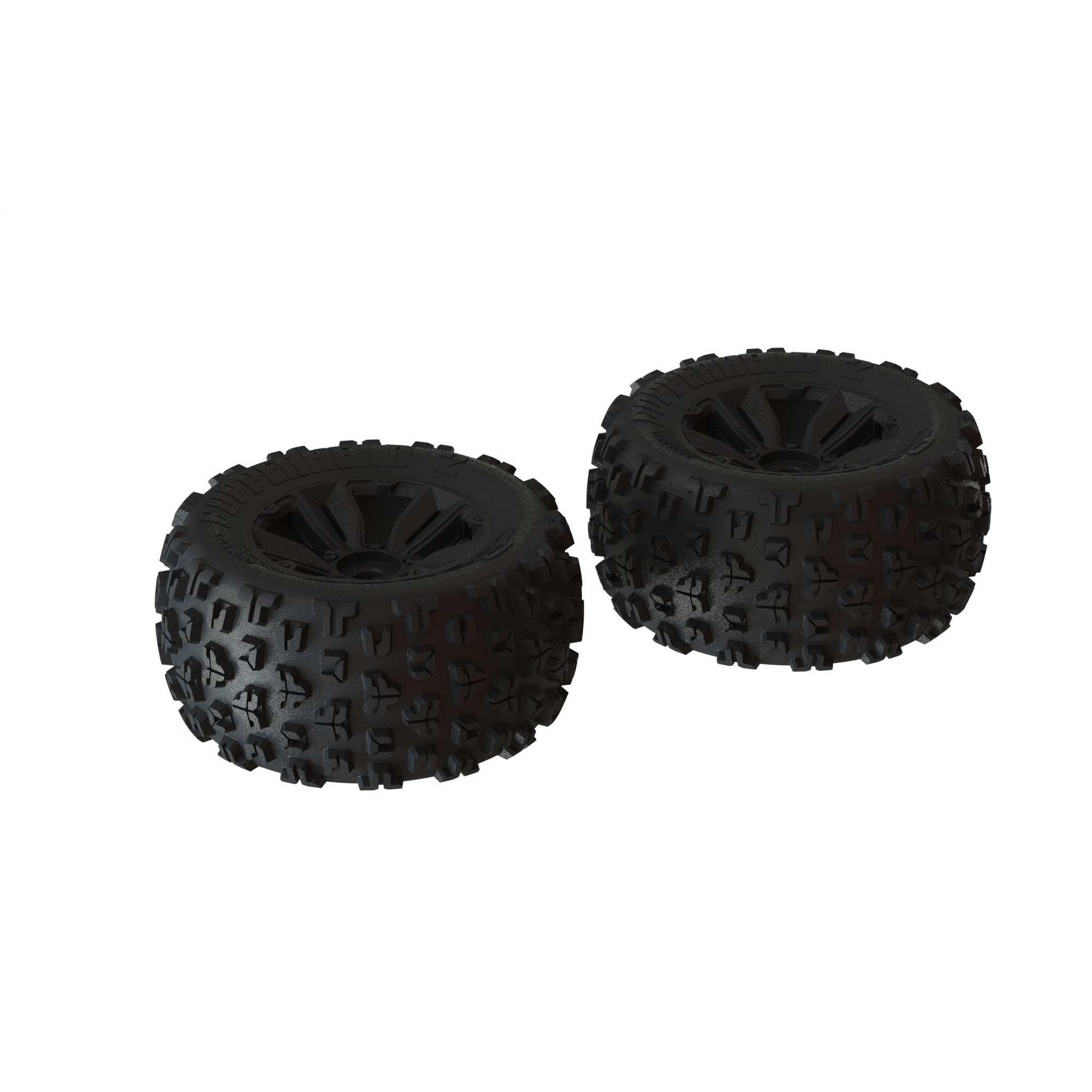 1/8 dBoots Copperhead2 MT Front/Rear 3.8 Pre-Mounted Tires, 17mm
