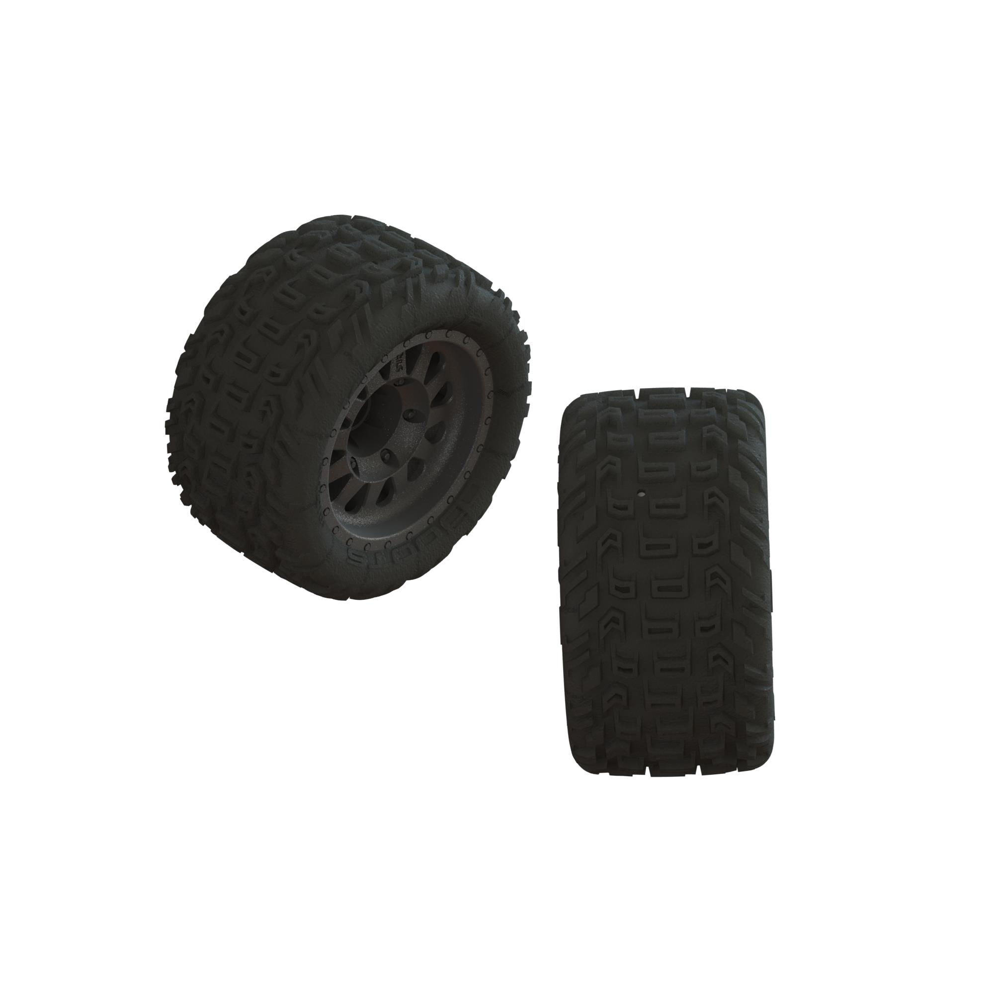 1/10 dBoots Katar MT Pre-Mounted Tire 14mm Hex (2) | ARRMA