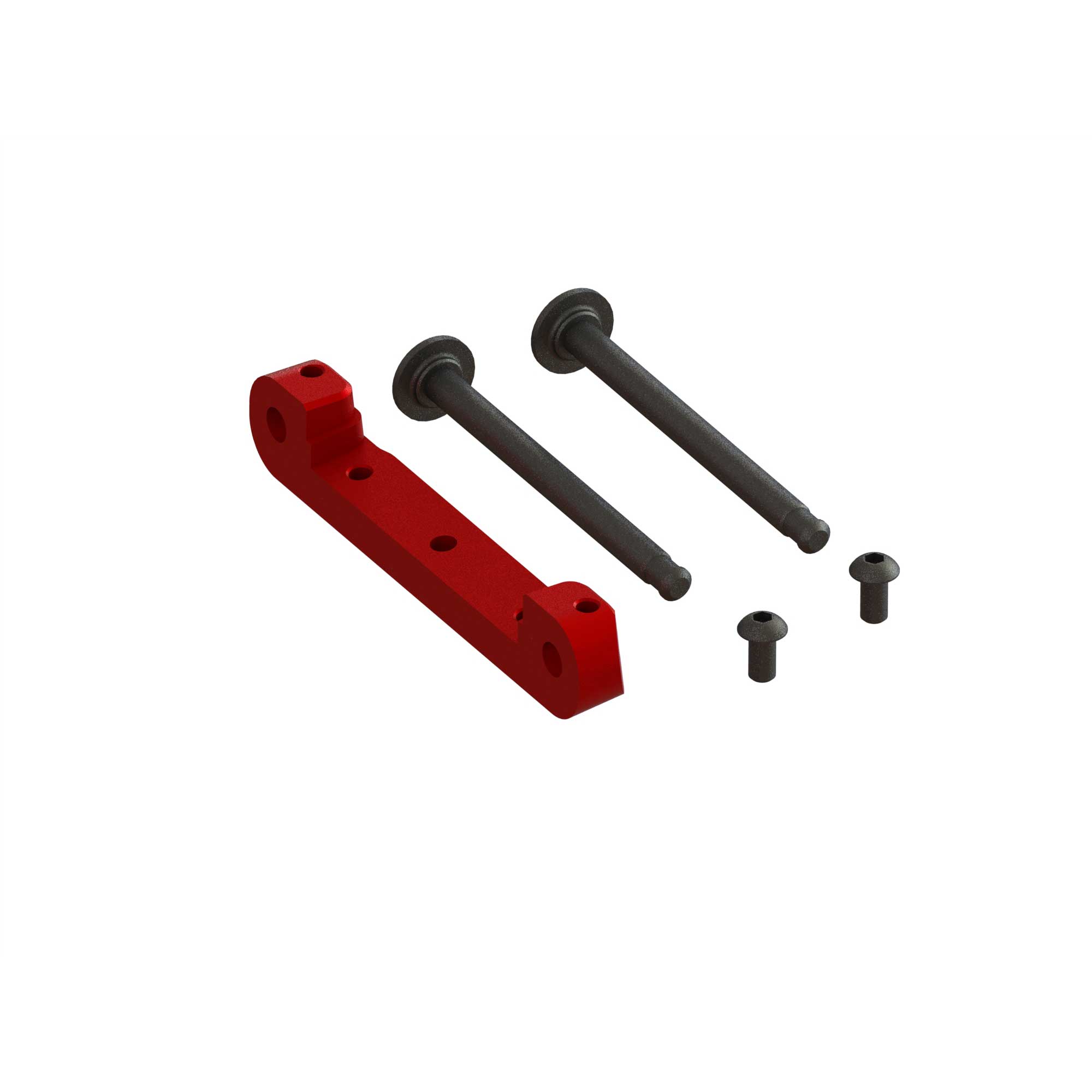 ★ Ma~ ★ Front Upper Suspension Mount CNC Aluminum Red | ARRMA